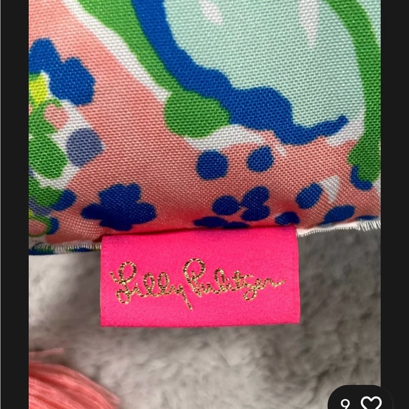 Lilly Pulitzer Pillow 16x16 Feline Good Throw Beach Floral Tropical Florida - Picture 5 of 5